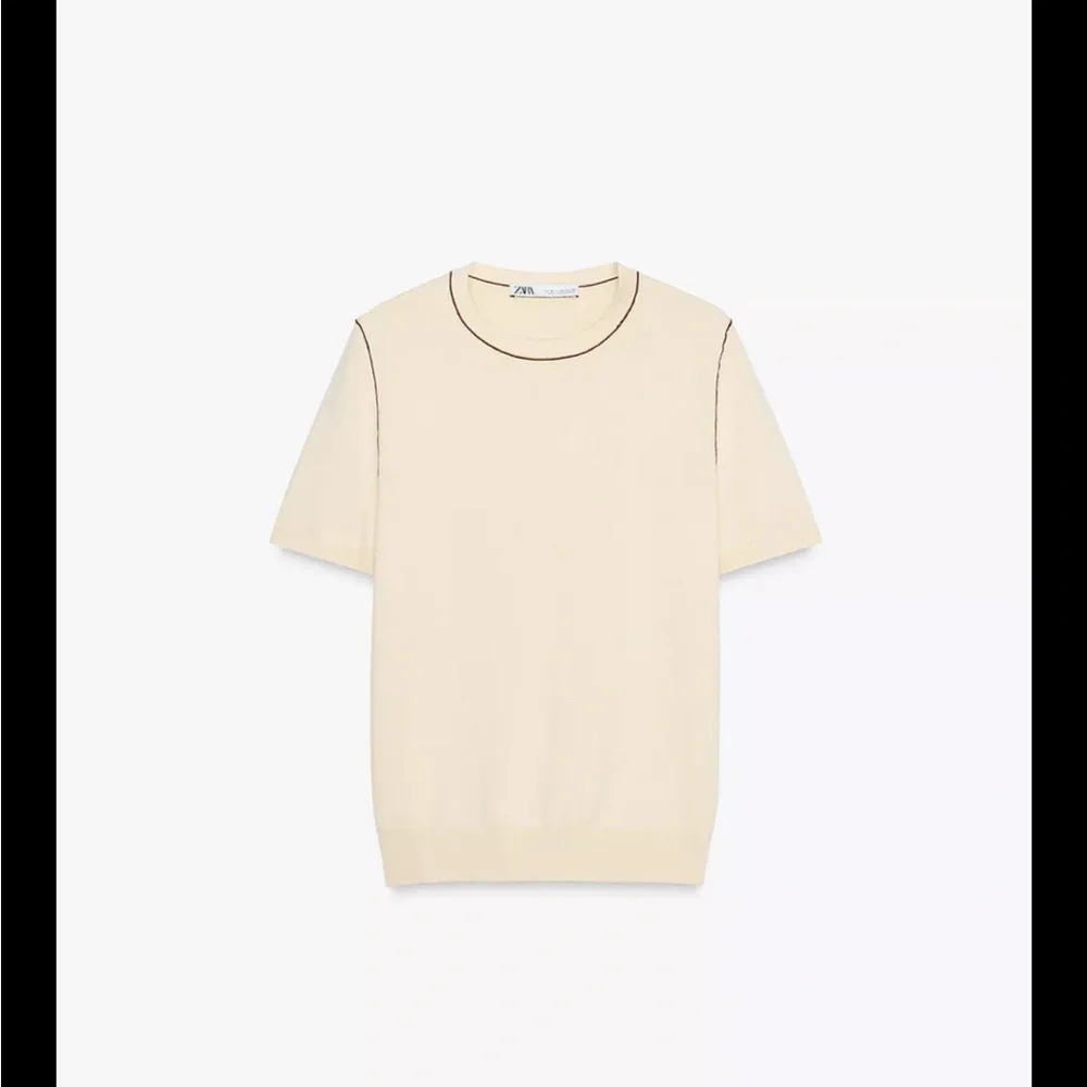 Zara Trimmed Short Sleeve Knit Top